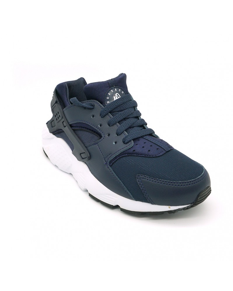 huarache nike blu Nike Huarache Run Gs Ragazzo Blu Navy - Bianco 654275407