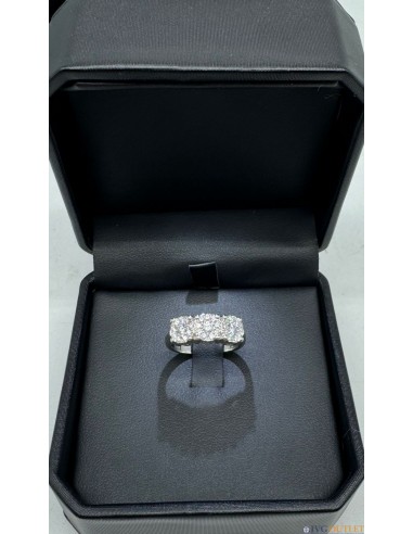 Anello trilogy in oro bianco 18 kt e...